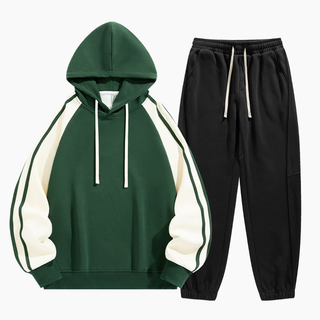 Cotton hoodie and online sweatpants set