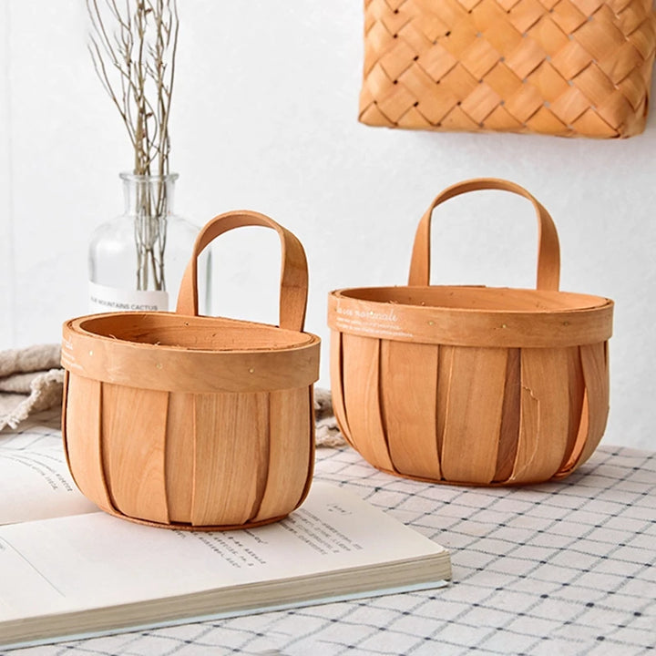 Rustic Wooden Produce & Petal Basket