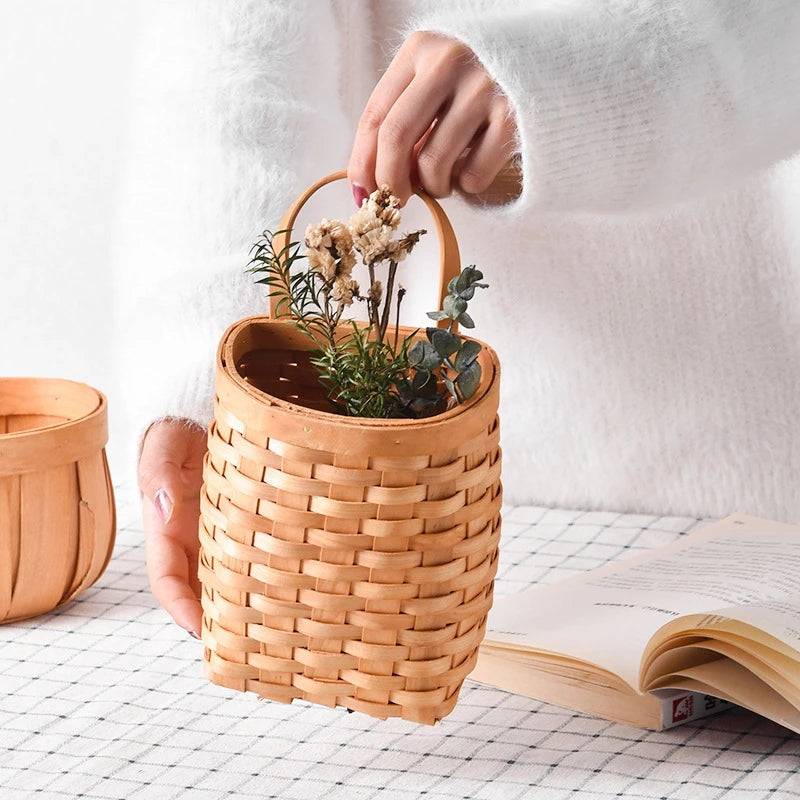 Rustic Wooden Produce & Petal Basket