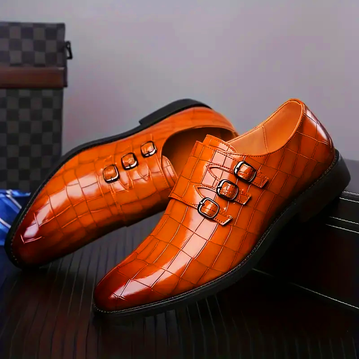 Triple Monk Strap Formal Dress Shoes