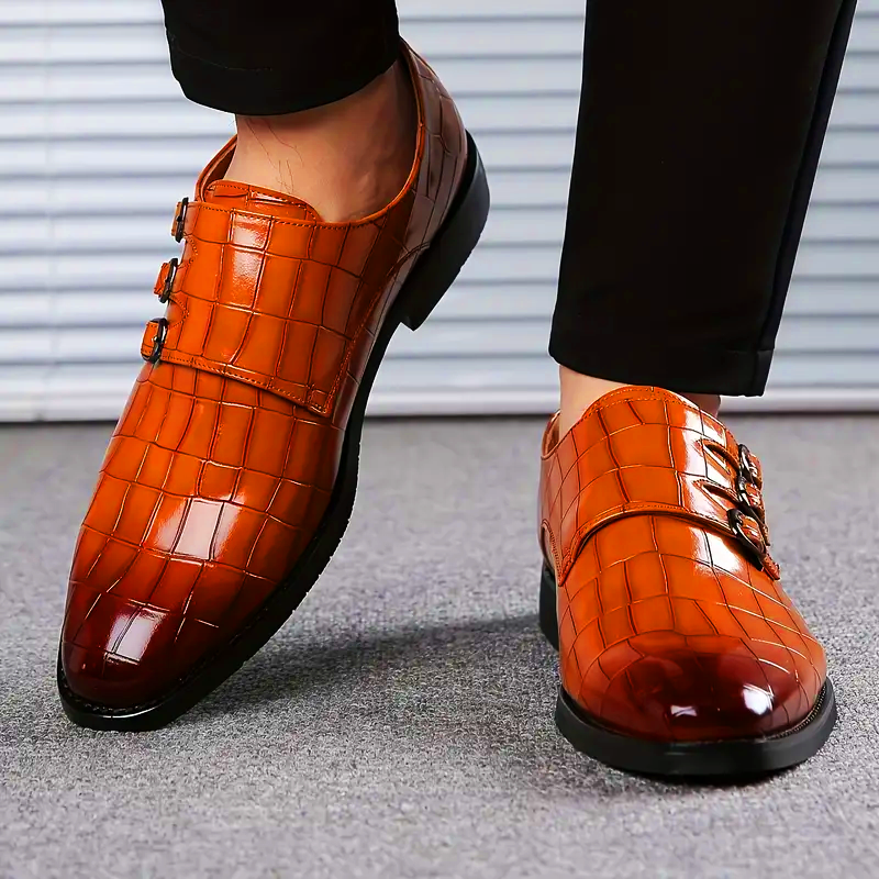 Triple Monk Strap Formal Dress Shoes